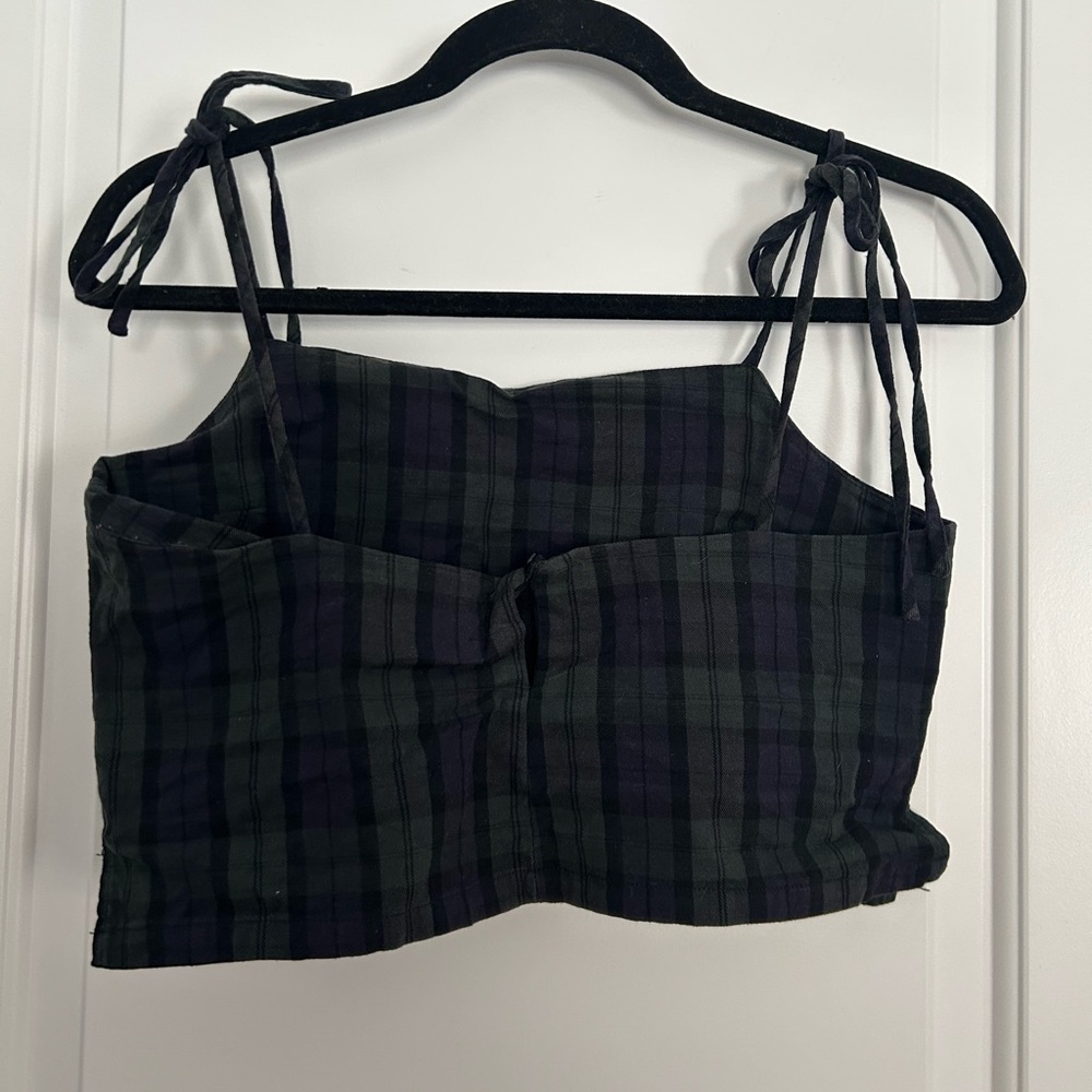 Brandy Melville Plaid Crop Top - Picture 2 of 3